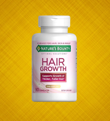 #ad Nature#x27;s Bounty Optimal Solutions Hair Growth 90 Capsules $52.98