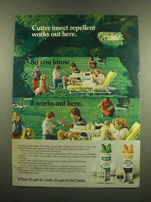 #ad 1983 Cutter Insect Repellent Spray Ad Works Out Here $19.99
