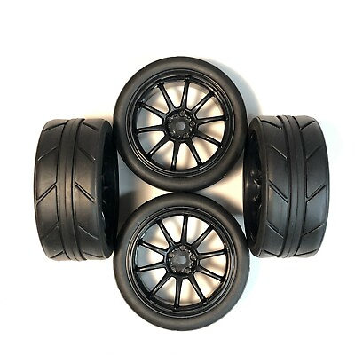 #ad 4PCS 1 10 On Road RC Touring Car Black Wheels 1.9in 12mm Hex $16.99