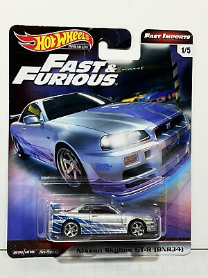 #ad Hot Wheels Fast amp; Furious Nissan Skyline GT R R34 Fast Imports 1 5 $62.00