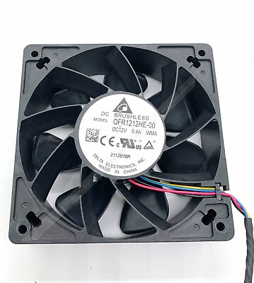 #ad 1PC DELTA QFR1212HE 00 12MM*12MM*38MM 12V 6.4A 7500RPM 4 Wire cooling fan $50.99