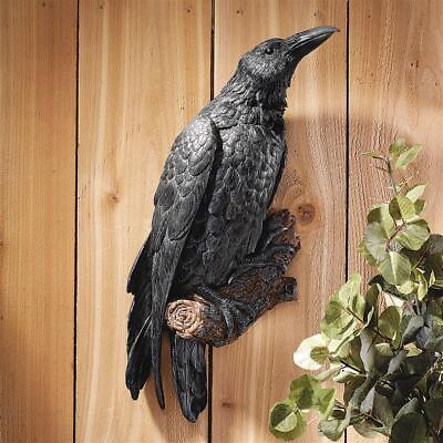 #ad Design Toscano The Raven#x27;s Perch Wall Sculpture $49.90