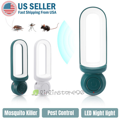 #ad Ultrasonic Anti Mosquito Insect Pest Control Bugs Repellent Repeller LED Light $13.09