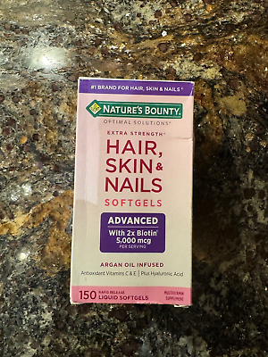 #ad Natures Bounty Hair Skin amp; Nails Liquid Softgels Extra Strength 5000 mcg 150 ct $19.95