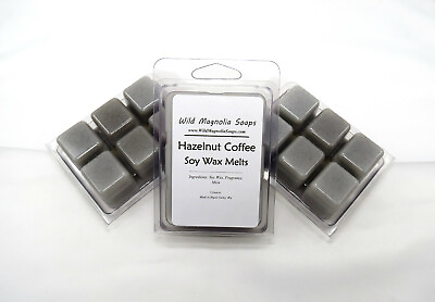 #ad Hazelnut Coffee Scented Soy Wax Melts 6 Cavity Clamshell Tart Melt $3.00