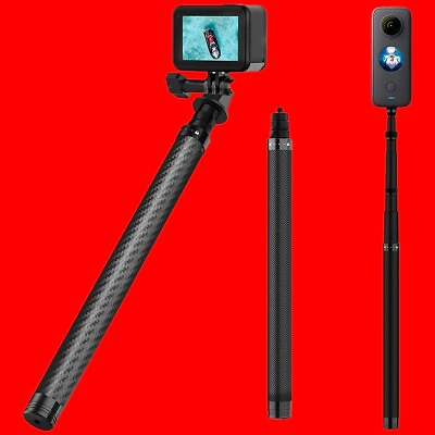 #ad 3m 9ft MultiFunction carbon fiber selfie stick with adjustable telescopic length $66.25