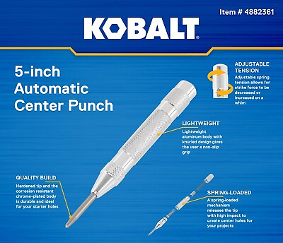 #ad 5 inch Automatic Center Punch By Kobalt $13.99
