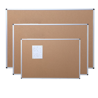VIZ PRO Cork Bulletin Board Office Home Memo Board Aluminium Frame Notice Board $256.41