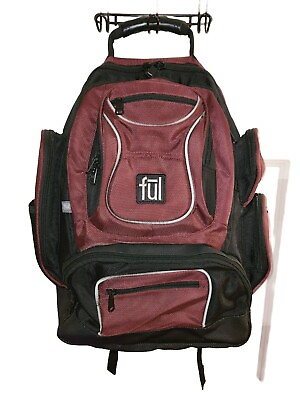 #ad Ful Backpack •Maroon • Multi Pocket Laptop Audio Port Great Condition $25.00