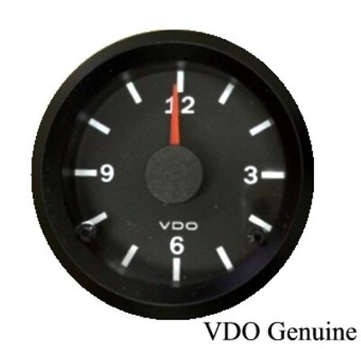 #ad VDO gauge clock genuine Cockpit 370 155 2 1 16quot; 52mm 12 24V dual system $42.00