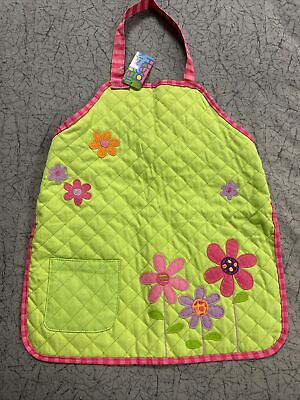 #ad NWT Stephen Joseph Quilted Apron lime green Kids Cooking crafts Girls Boys Gift $16.00
