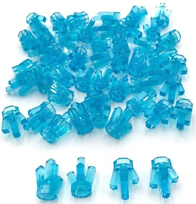 #ad Lego 50 New Trans Light Blue Rocks 1 x 1 Crystals 5 Point Parts $12.99
