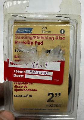 #ad Norton 1quot; Sanding Finishing Disc Back up Pad #02395 $11.92