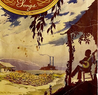 #ad 1940 Stephen Foster Songs Booklet Cover Banjo Ephemera 1940 Antique DWN10A $10.00