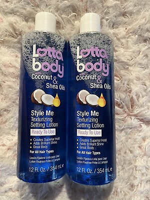 #ad Lotta Body Style Me Texturizing Setting Hair Lotion Coconut Shea Oil 2 Bottles $22.99
