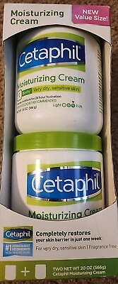 #ad Cetaphil Moisturizing Cream Dry Sensitive Skin 2 Pack 20 oz Total 40 Oz $24.00