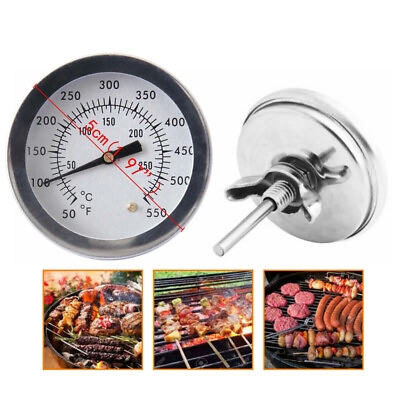 #ad Barbecue Temperature Thermometer Gauge BBQ Grill Smoker Pit Thermostat BBQ Tool $6.26