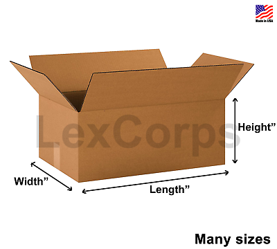 #ad 25 SHIPPING BOXES Many Sizes Available Choose L x W x H $36.21