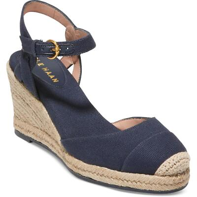 #ad Cole Haan Womens Toe Cap Buckle Slingback Wedge Sandals Shoes BHFO 5504 $45.99