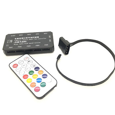 #ad For DC 12V PC Cooling Fan LED RGB Dimmer Controller with RF Remote Control US $10.59