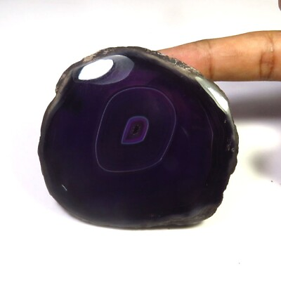#ad Natural Agate Geode Cabochon Slice 70x64 mm 306Cts Black Gems Slice DIY SCL 1483 $11.89