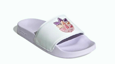 #ad adidas Originals Women#x27;s Adilette Lite Slides White Purple Rose GZ8144 $29.99