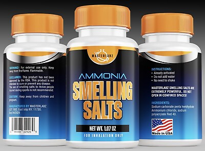 #ad MASTERLABZ Ammonia Smelling Salts 2.0 Formula Pre activated And Ready To Use. $14.99