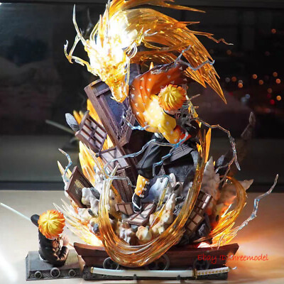 #ad Pc Brand 1 6 Demon Slayer Agatsuma Zenitsu Painted Statue In Stock Limited 288 $780.00