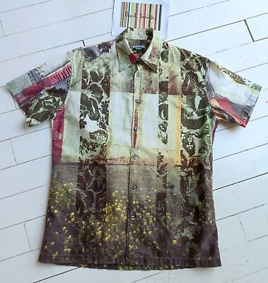#ad PAUL SMITH SHIRT Size Small All Over Print Band Drums Guitar Keyboard COOL GBP 75.00