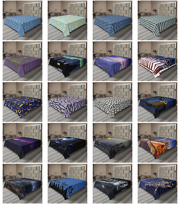 #ad Ambesonne Night Flat Sheet Top Sheet Decorative Bedding 6 Sizes $30.99