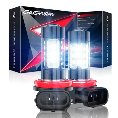 #ad LED fog Light Bulb H11 High Power 80W Lamps 6000K White Foglight Bulbs H8 Kit $14.99