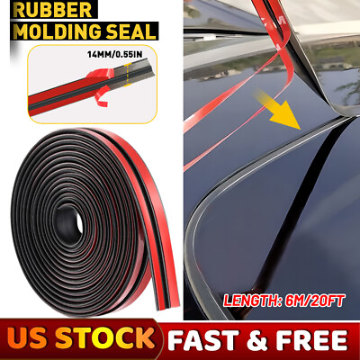 #ad 20FT 6m Universal Car Auto Roof Window Windshield Molding Rubber Seal Strip Trim $13.99