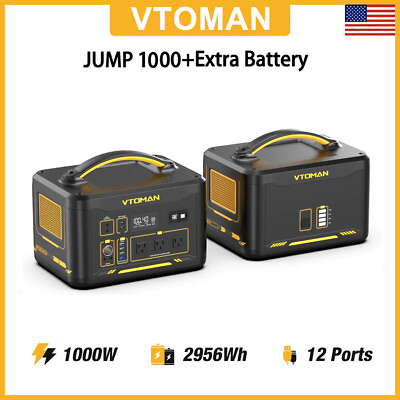 #ad VTOMAN 1800W 1500W 1000W 600W Portable Power Station LiFePO4 Battery generator $498.99