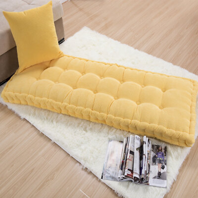 #ad Long Thick Chair Cushion Home Office Solid Color Soft Seat Mat Floor Cushion $136.35