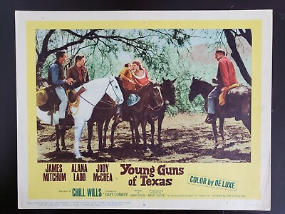 #ad 1963 ORIG LOBBY CARD *YOUNG GUNS OF TEXAS* 11x14 #6 63 5 MITCHUM LADD McCREA $7.99