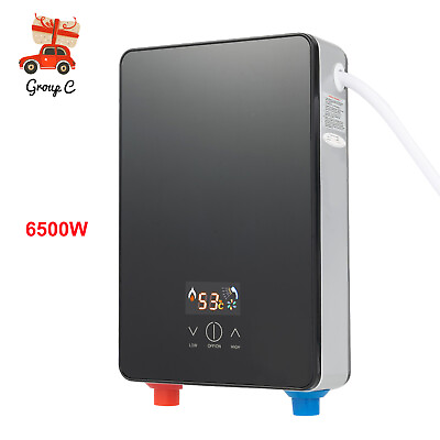 #ad 6500W Tankless Electric Hot Water Heater Instant Boiler On Demand Whole House $62.70