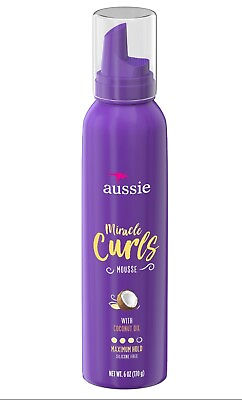 #ad Aussie Miracle Curls Styling Mousse with Coconut Oil for Curly Hair $7.99