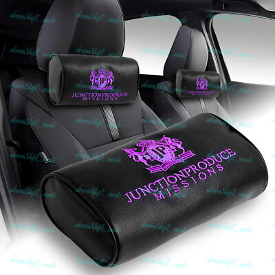 #ad Purple Embroidery Car Neck Rest Pillow Headrest Cushion JP JUNCTION PRODUCE VIP $19.99