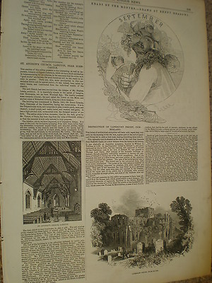 #ad Destruction of Lanercost priory Cumberland 1847 old print and article ref S GBP 9.99