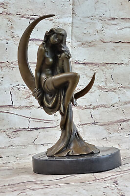 #ad Female Nude Grecian Goddess Rapunzel Enchantress Bronze Marble Sculpture Figure $309.00