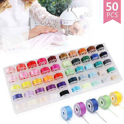 #ad Bobbin Case with 50pcs Sewing Thread Kit for Juki Singer Brother Sewing Machine $13.98