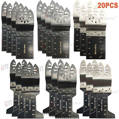 #ad #ad 20Pcs Oscillating Multi Tool saw blades Wood Metal Cut Cutter For Dewalt Fein $21.59