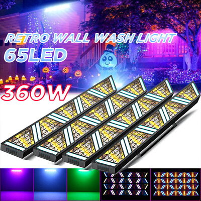 #ad Retro Wall Wash Stage Light Bar GoldenRGB 65LED Strobe DMX Party Disco DJ Light $129.99