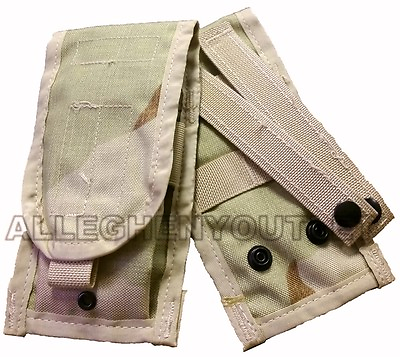 #ad QTY 1 NEW Double Mag Pouch Desert Camo DCU Molle 2 Magazine Pouch US Military $8.99