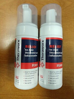 #ad 2 Pk: Theraworx FOAM for Joint Discomfort Inflammation 3.4oz. Exp. 3 25 R5P3 $18.98