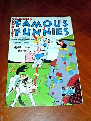 #ad FAMOUS FUNNIES #165 1948 . VF cond. 7.5 BUCK ROGERS High Grade $68.00