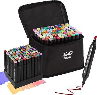 #ad #ad 80 Colors Markers Graphic Drawing Painting Alcohol Art Dual Tip Sketch Pens $16.99