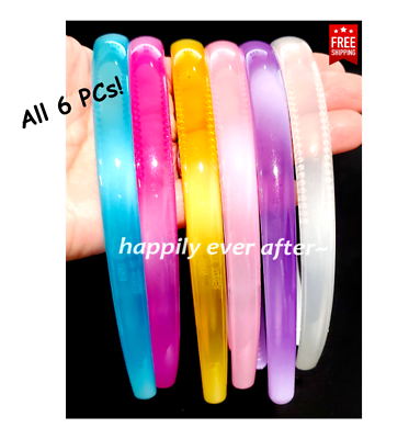 #ad 6 PCs Headband Color Plastic Headband Comb Headband *US SELLER Free Ship* $11.99