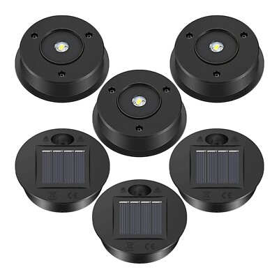 #ad 6 Pcs Solar Lights Replacement Top 7 Solar Parts LED Solar Panel Lid Lights for $14.77