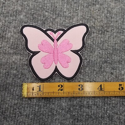 #ad Pink Butterfly Patch Embroidered Iron On $4.00